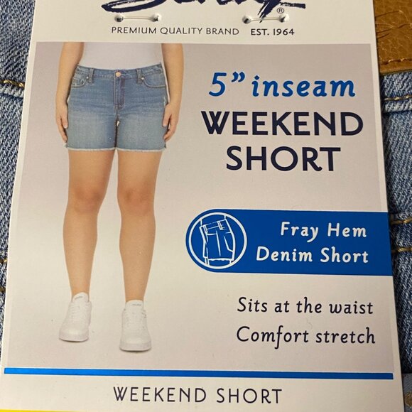 Seven7 Womens 5" Inseam Denim‎ Shorts Fray Hem Comfort Stretch Size 6 NWT - Picture 9 of 9